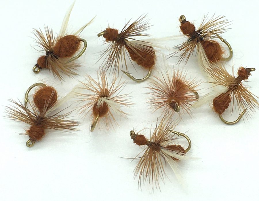 Fly Fishing Flies HOPPERS X 16 Fly Selection FREE BOX Size 10-12 #331 